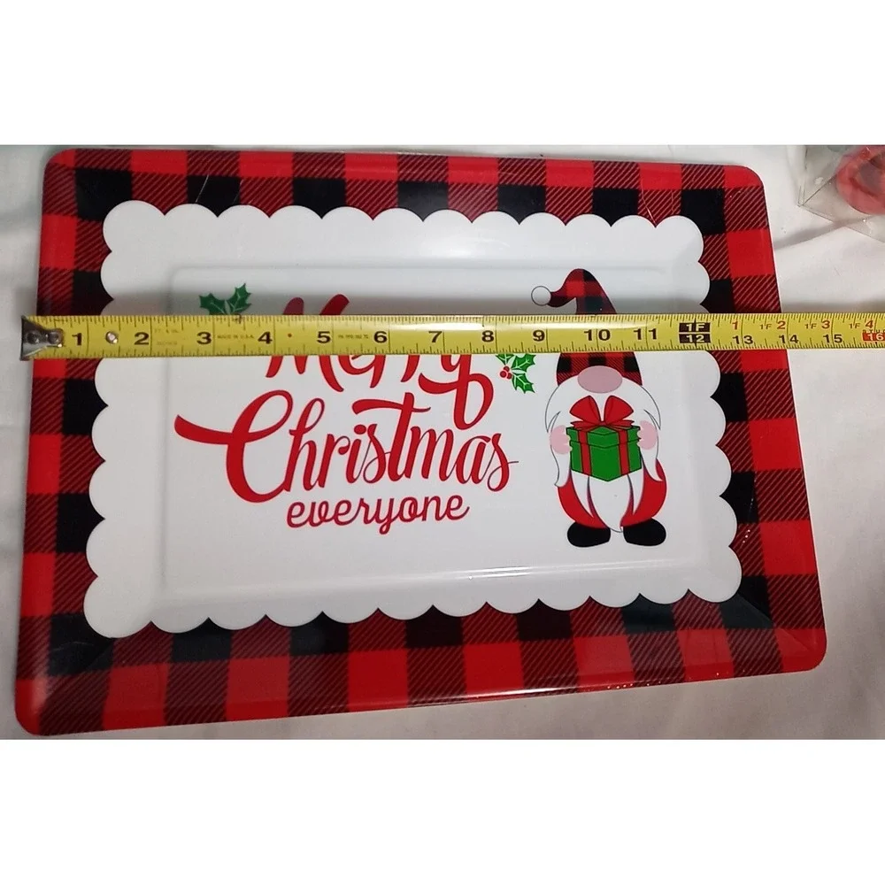 Christmas Ornament Lot With Tree Skirt Gnome Serving Tray Snowman Tree‎ Topper